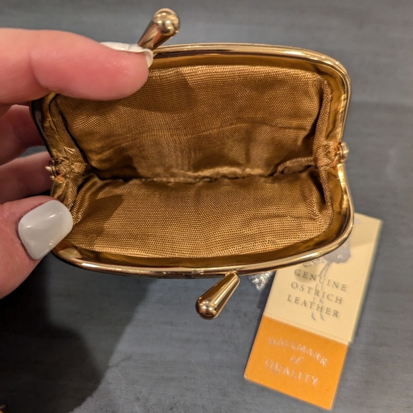 Vintage ostrich leather coin purse - Picture 5 of 11